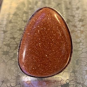 Alchemy63 Handmade Adjustable Goldstone Ring